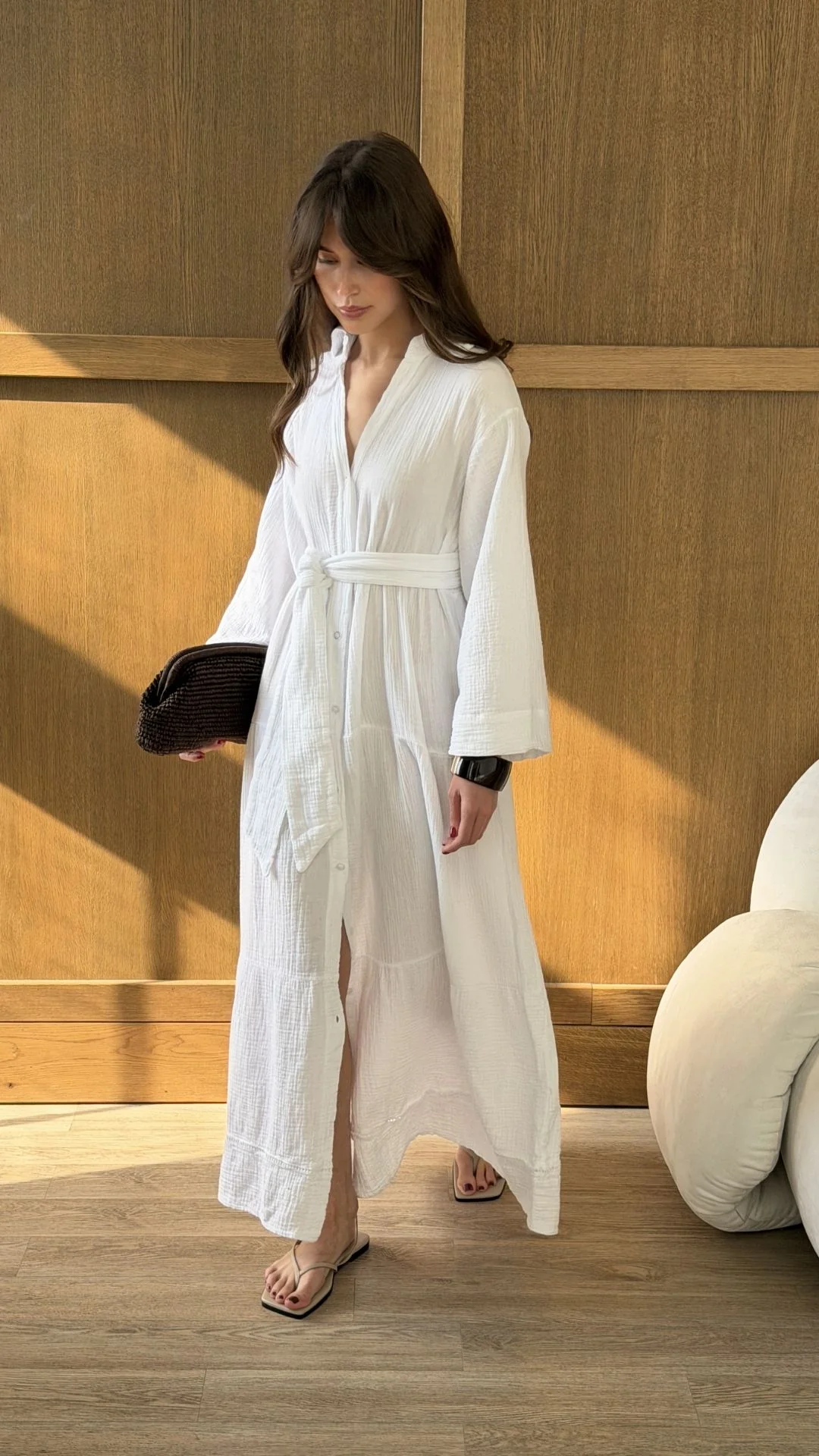 Marika Shirt Dress - White - Image 11