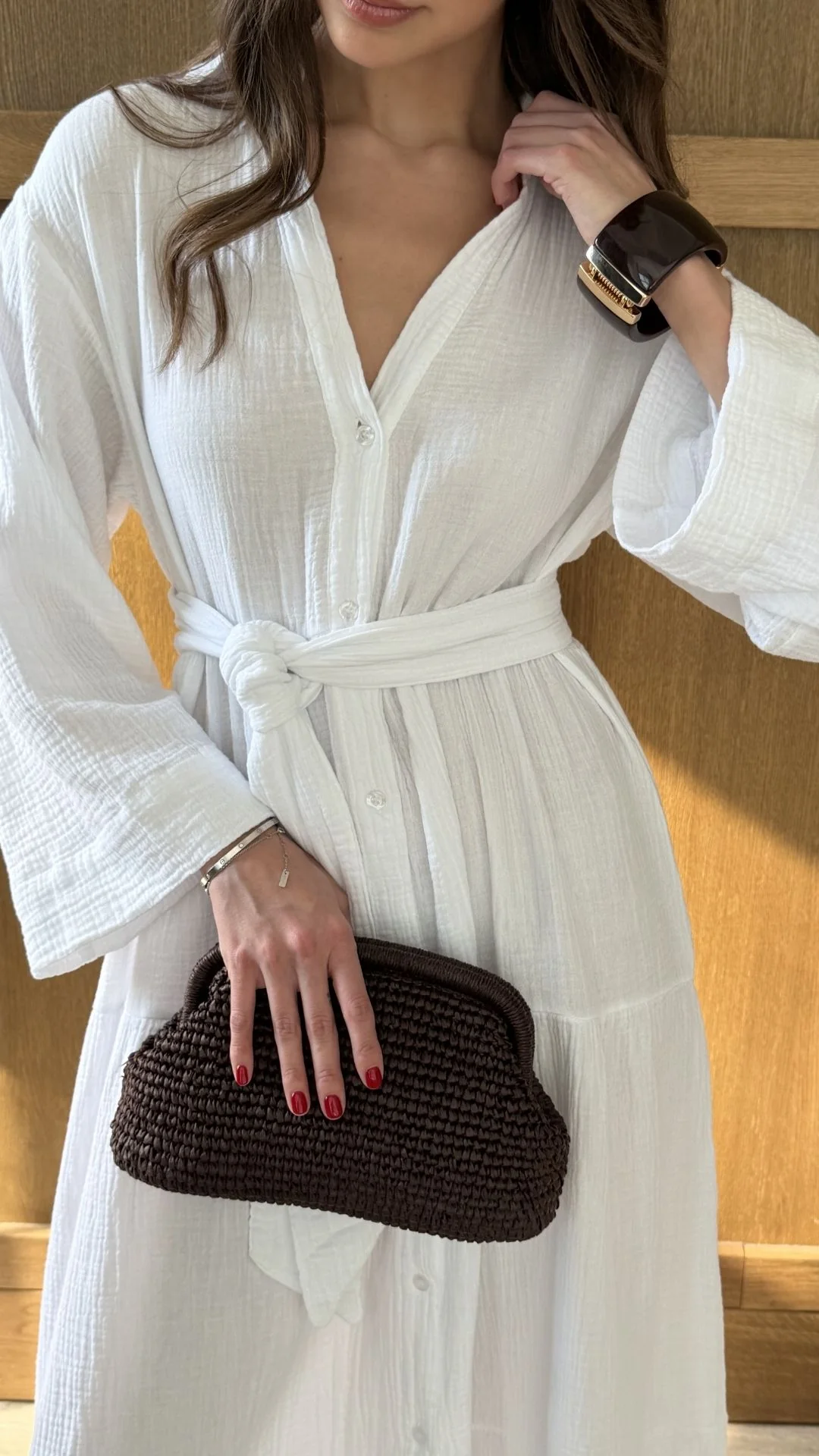 Marika Shirt Dress - White - Image 12