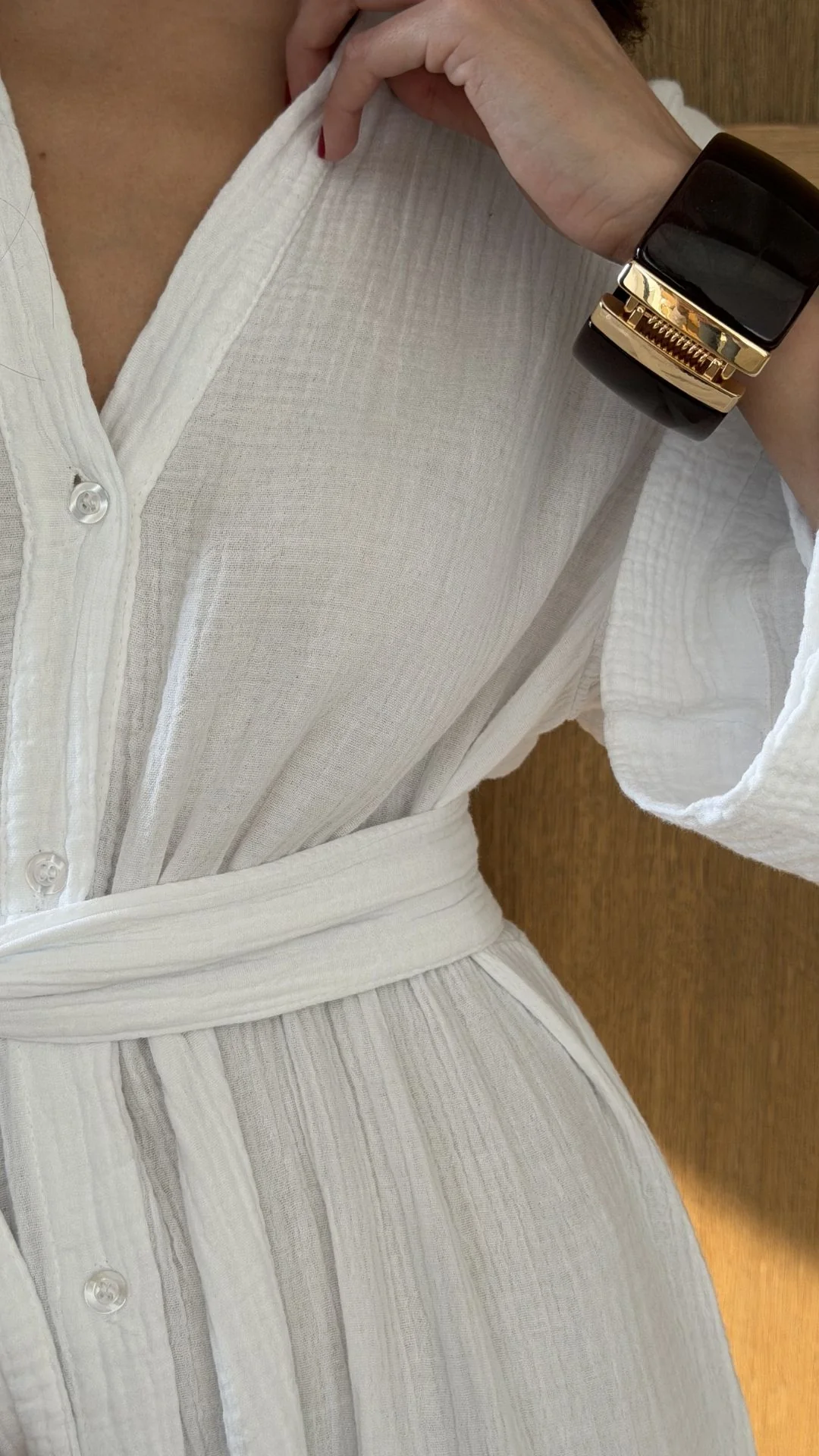 Marika Shirt Dress - White - Image 14
