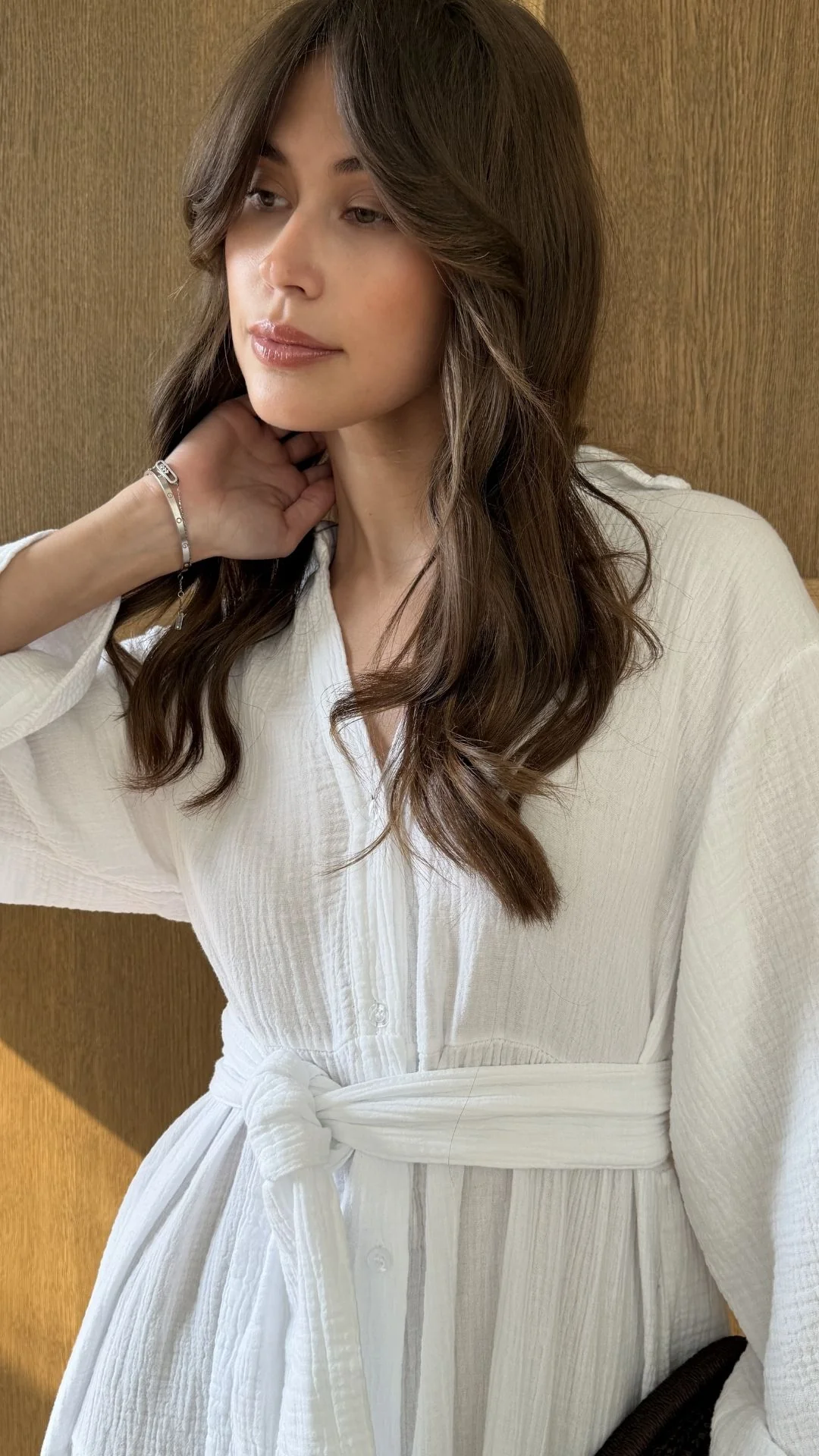 Marika Shirt Dress - White - Image 6