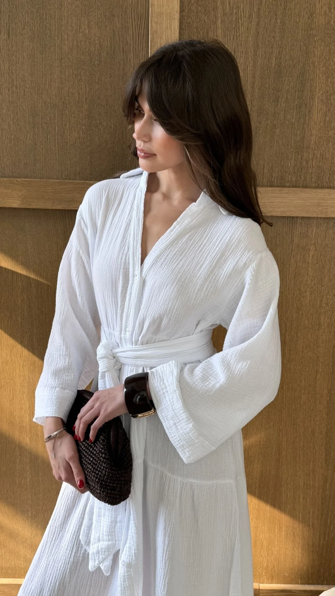 Marika Shirt Dress - White - Image 7