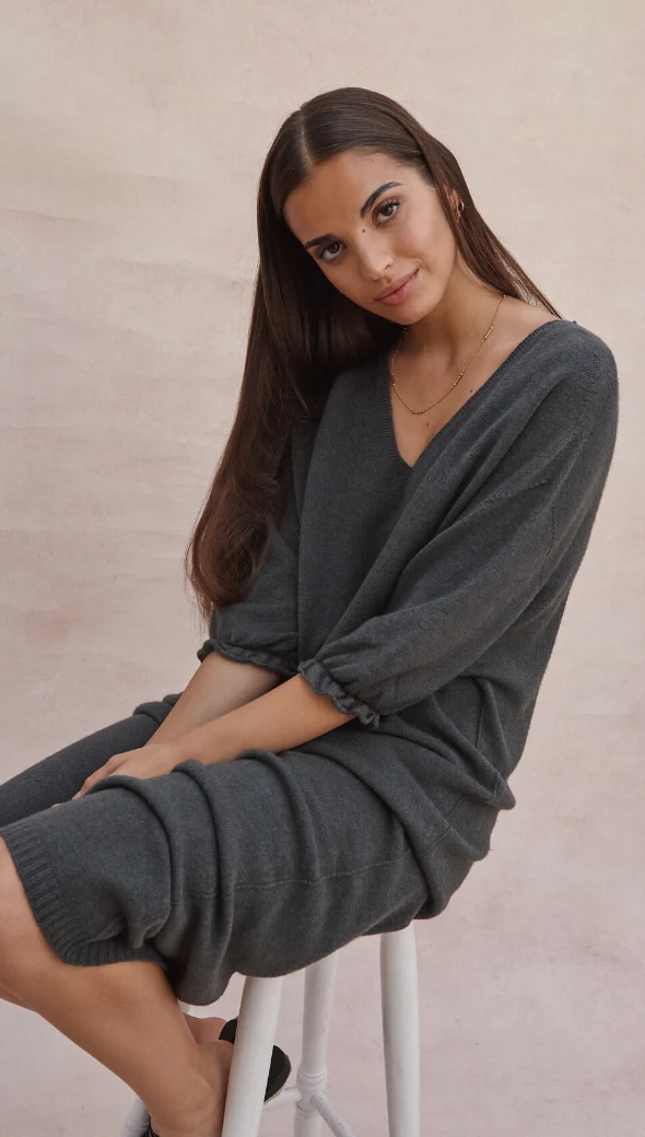 Marlie Knit Dress - Army - Image 4
