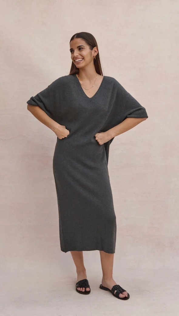 Marlie Knit Dress - Army - Image 5