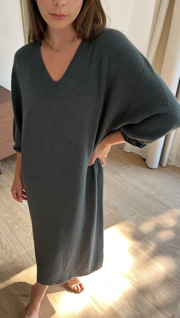 Marlie Knit Dress - Army - Image 7