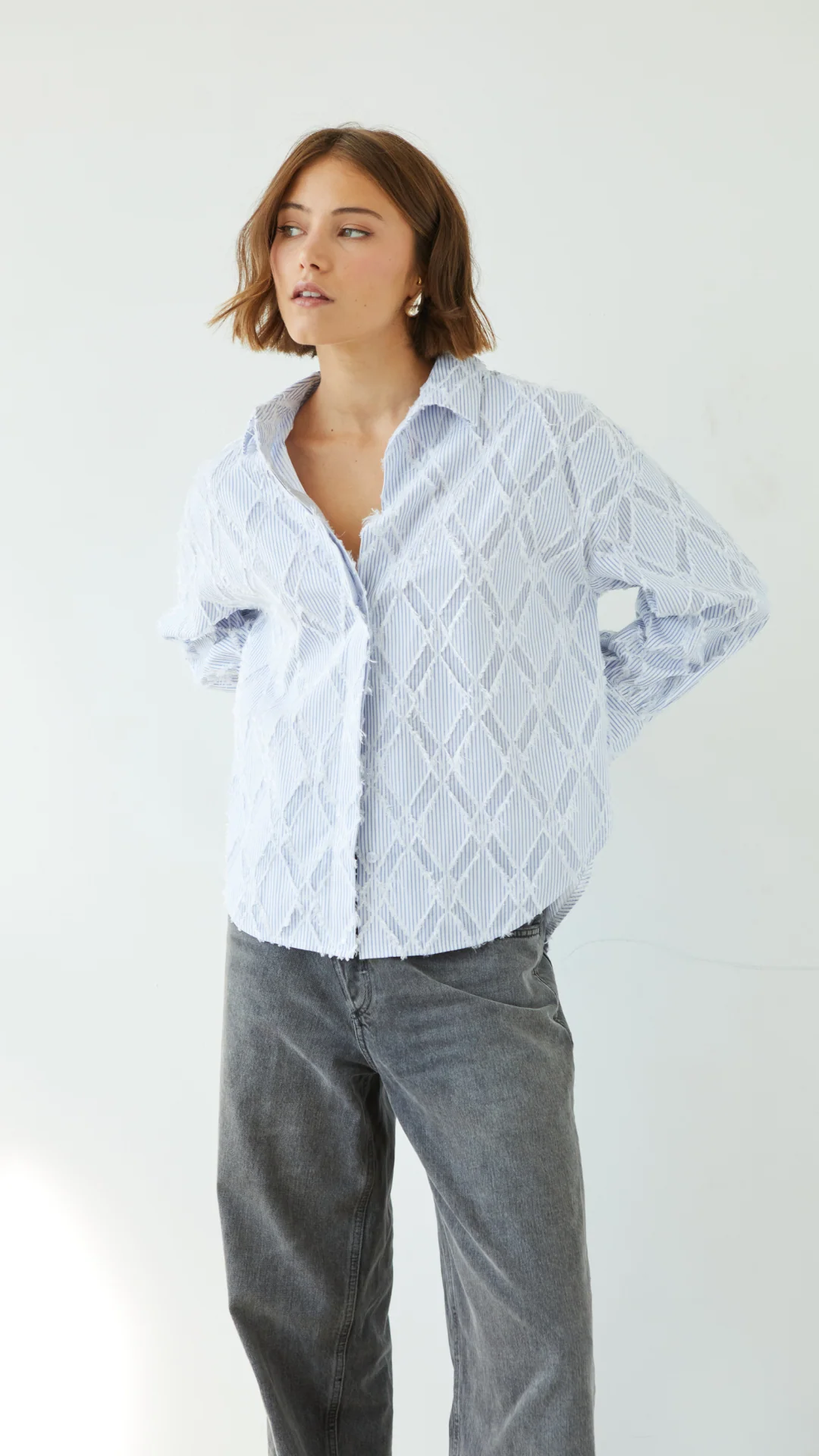 Marlowe Shirt - Blue Stripe - Image 9