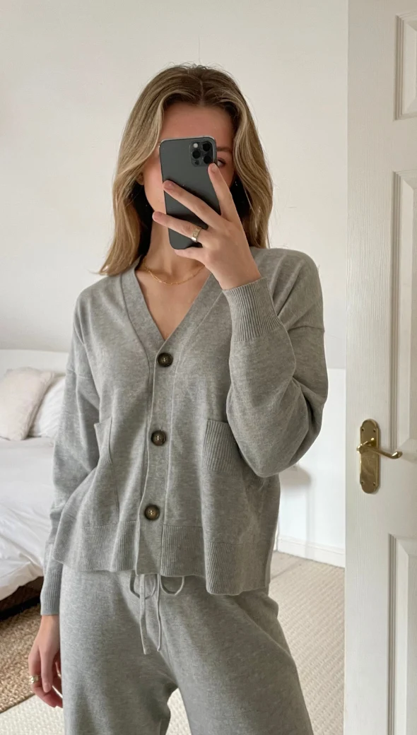 Mayenne Cardigan - Grey Melange - Image 5