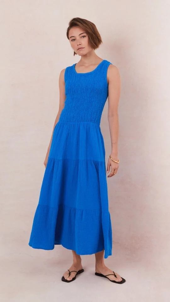Mel Cotton Dress - Azure - Image 6