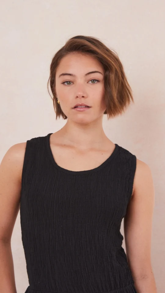 Mel Cotton  Dress - Black - Image 5