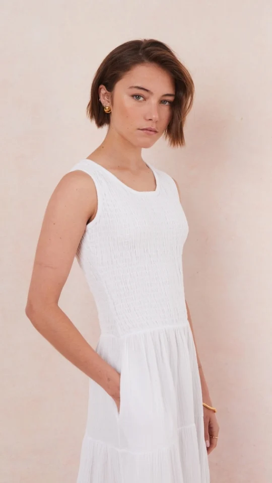 Mel Cotton  Dress - White - Image 5