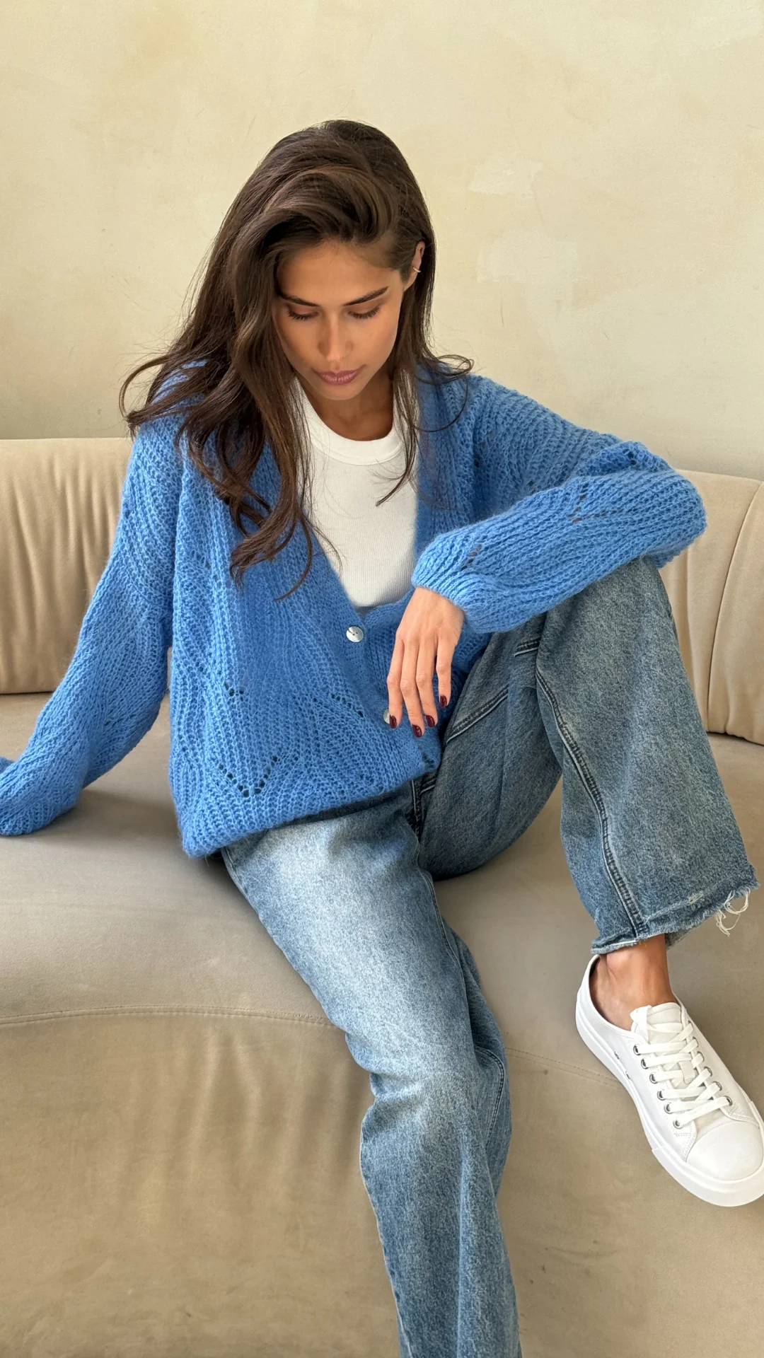 Miley Cardigan - Cornflower Blue - Image 2