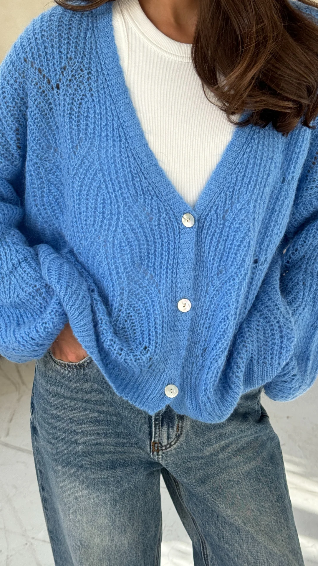 Miley Cardigan - Cornflower Blue - Image 5