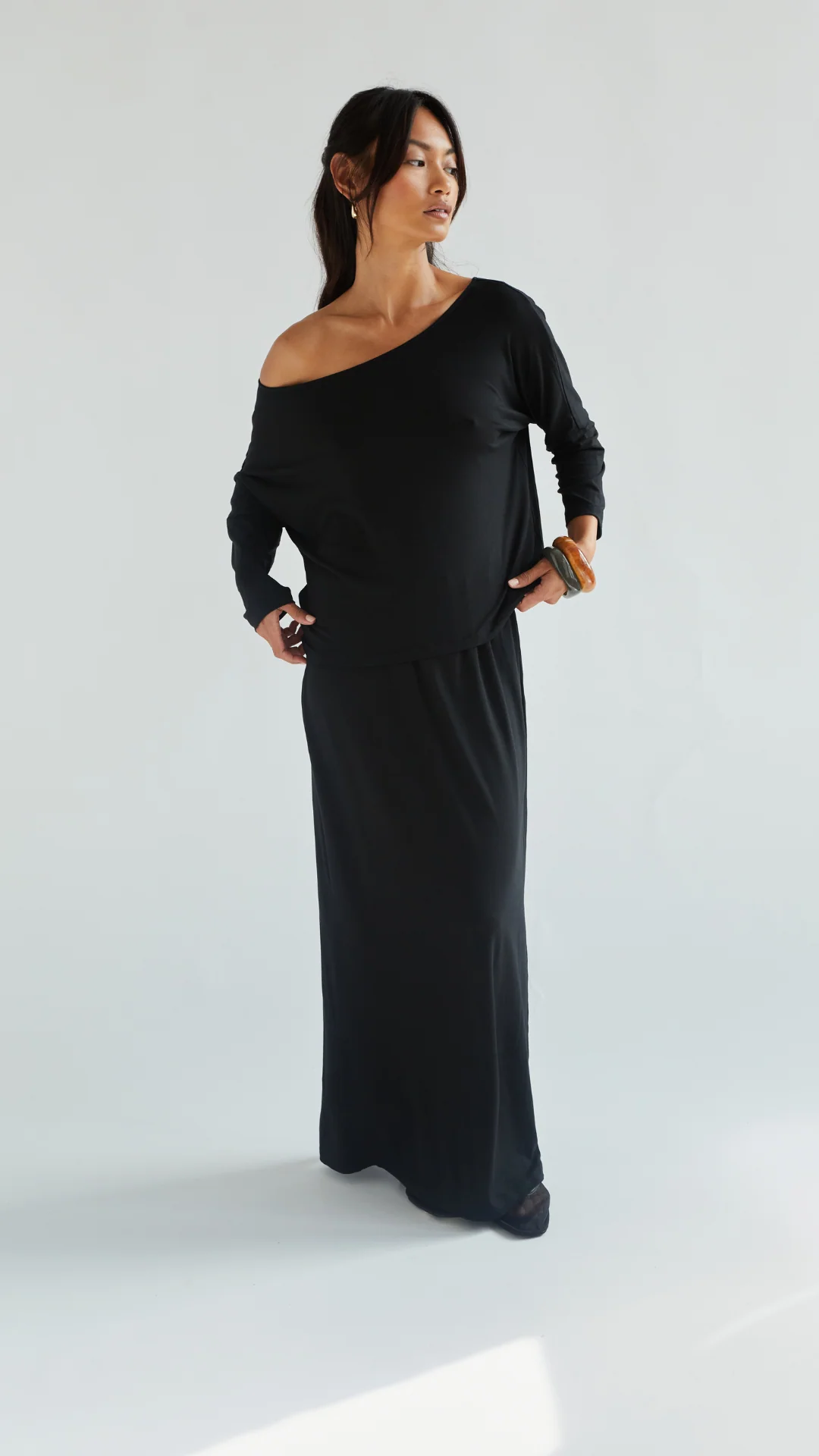 Mira Jersey Top - Black - Image 2