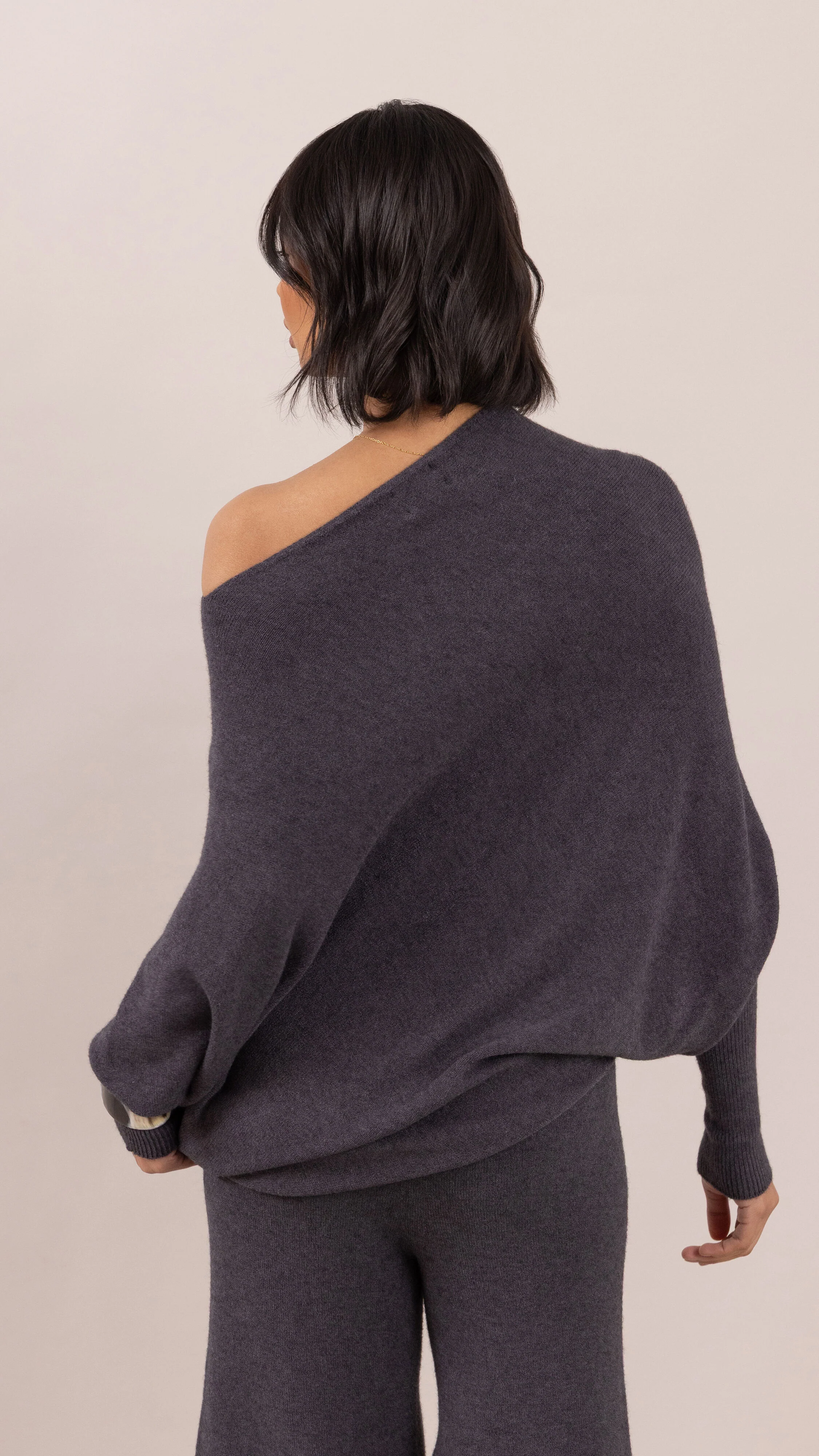Natalie Asymmetric Sweater - Anthracite - Image 8