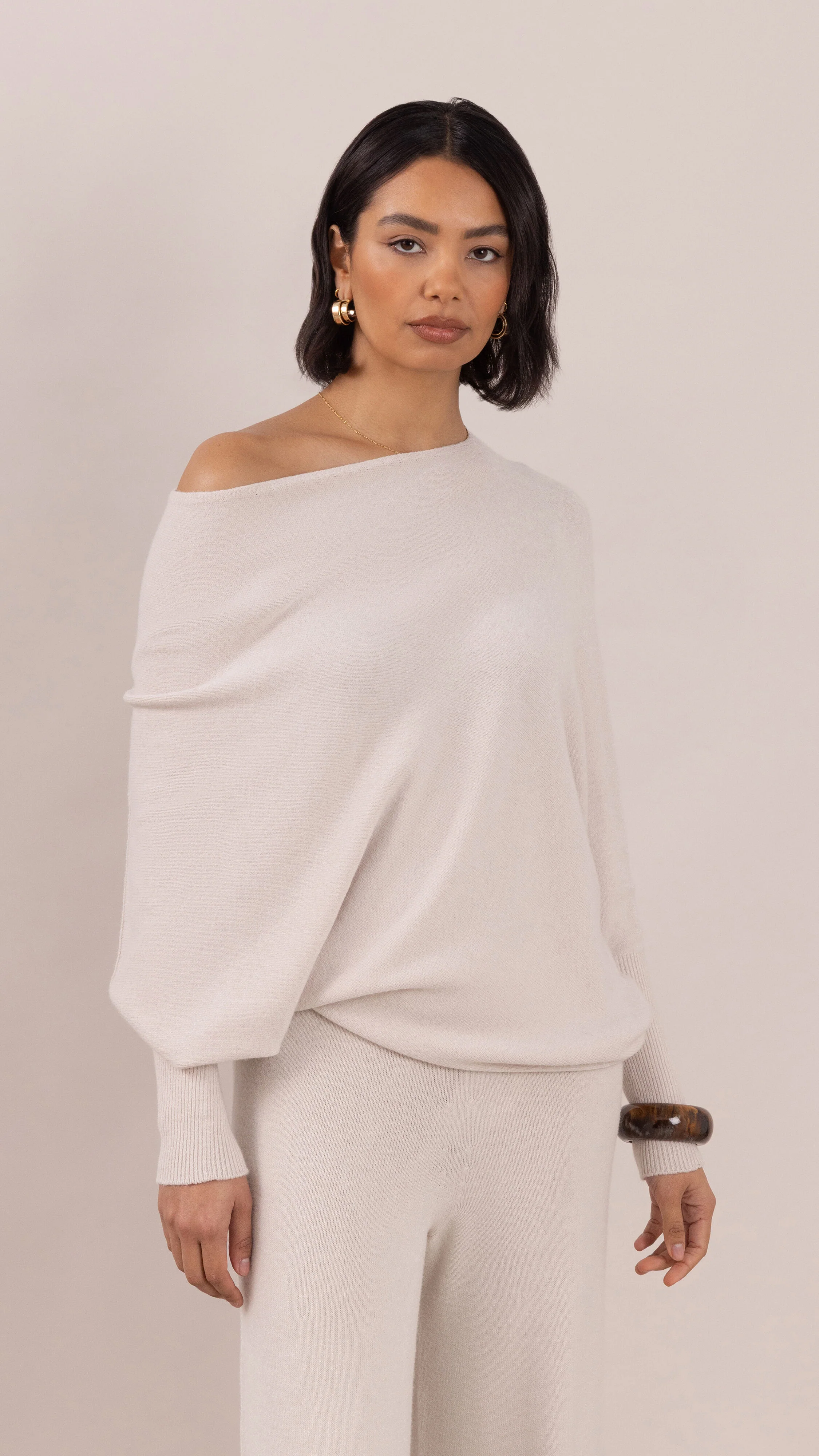 Natalie Asymmetric Sweater - Ivory - Image 9