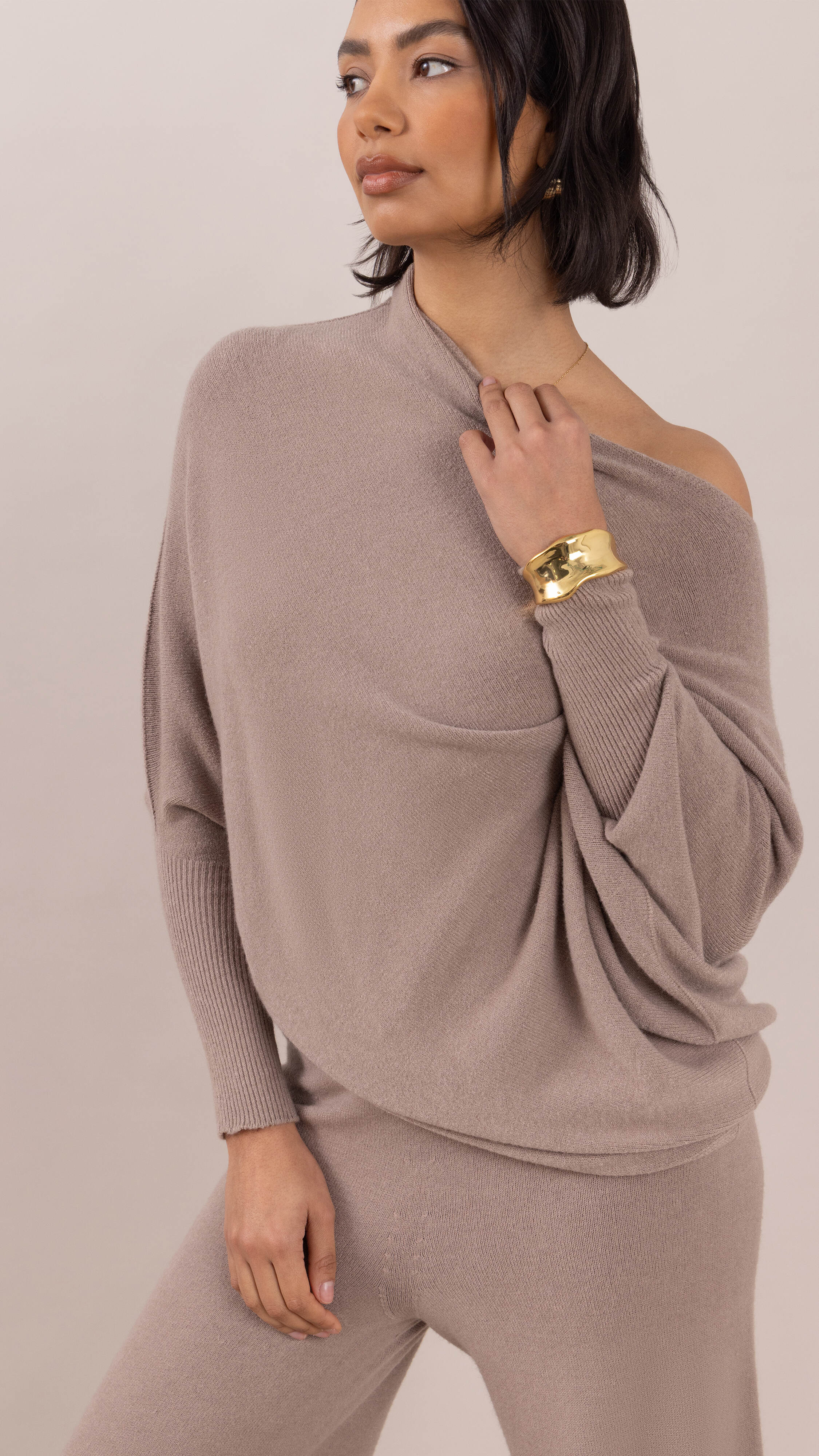 Natalie Asymmetric Sweater - Smoke - Image 5
