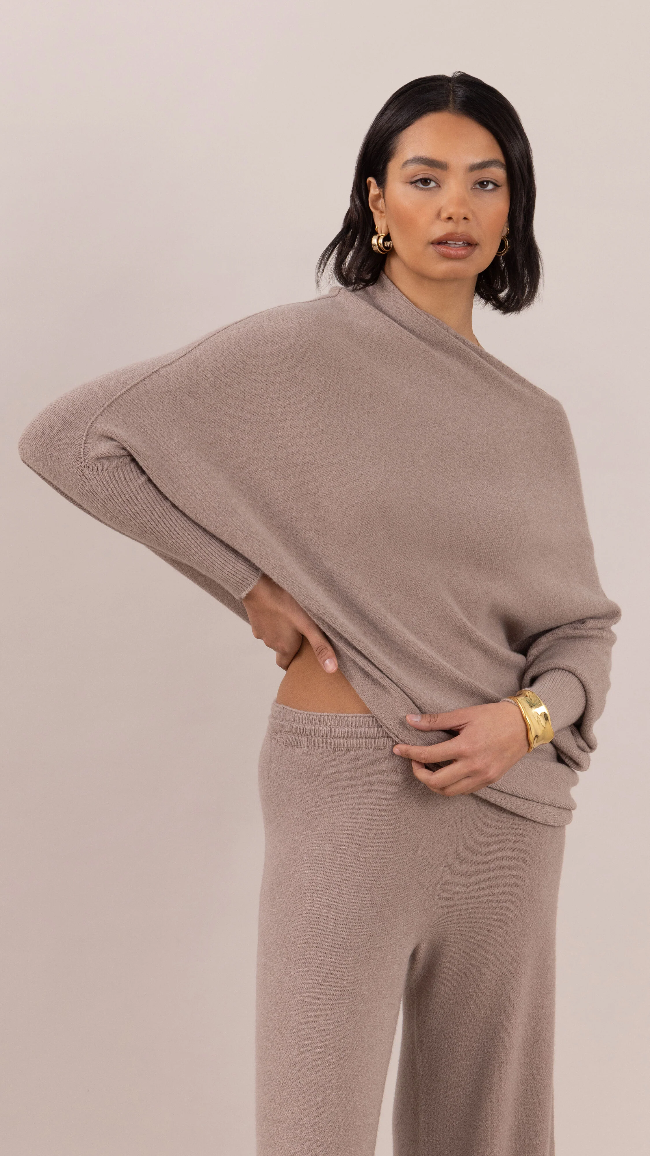 Natalie Asymmetric Sweater - Smoke - Image 7