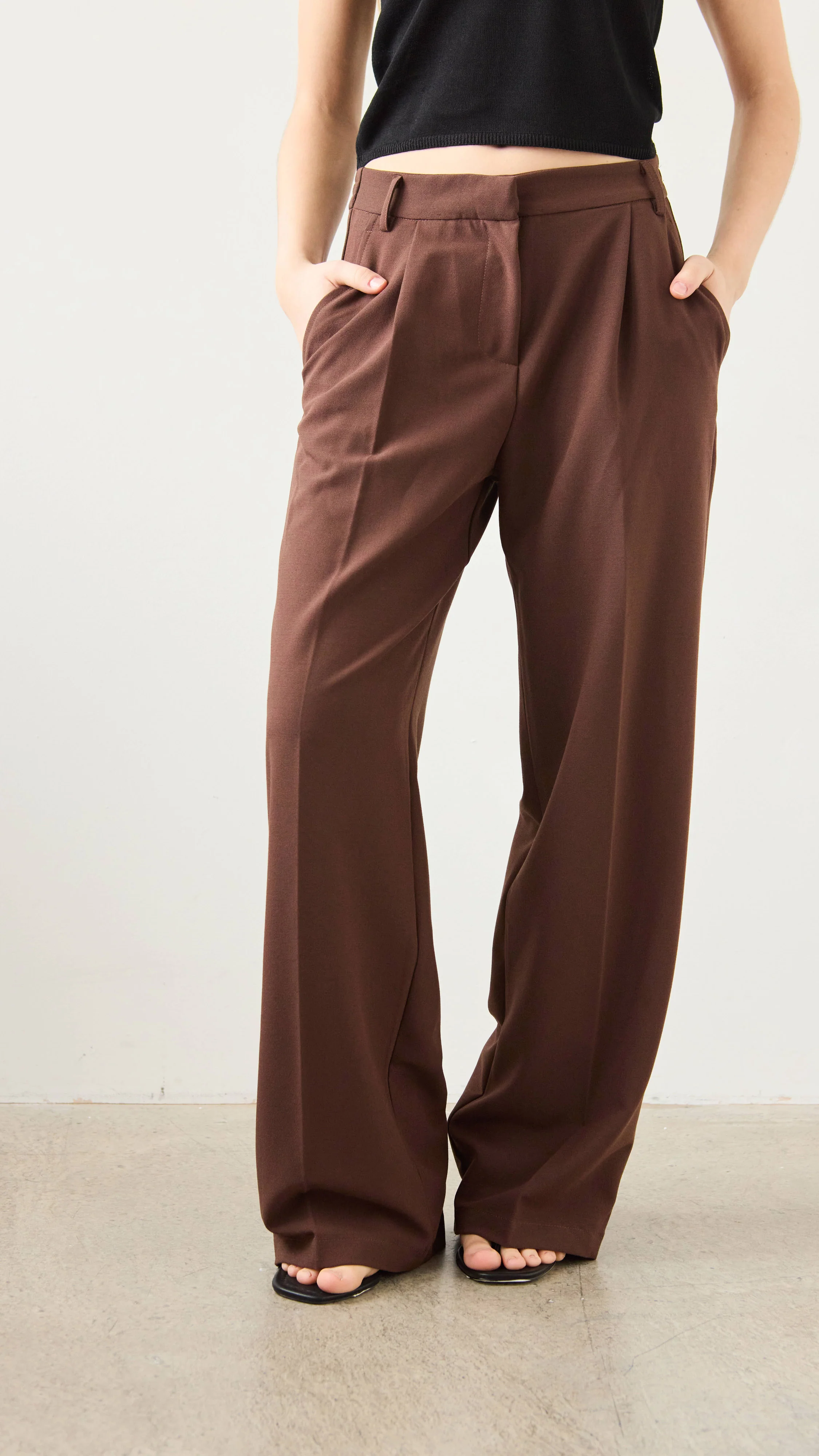 Nelly Crepe Trousers - Tobacco - Image 5