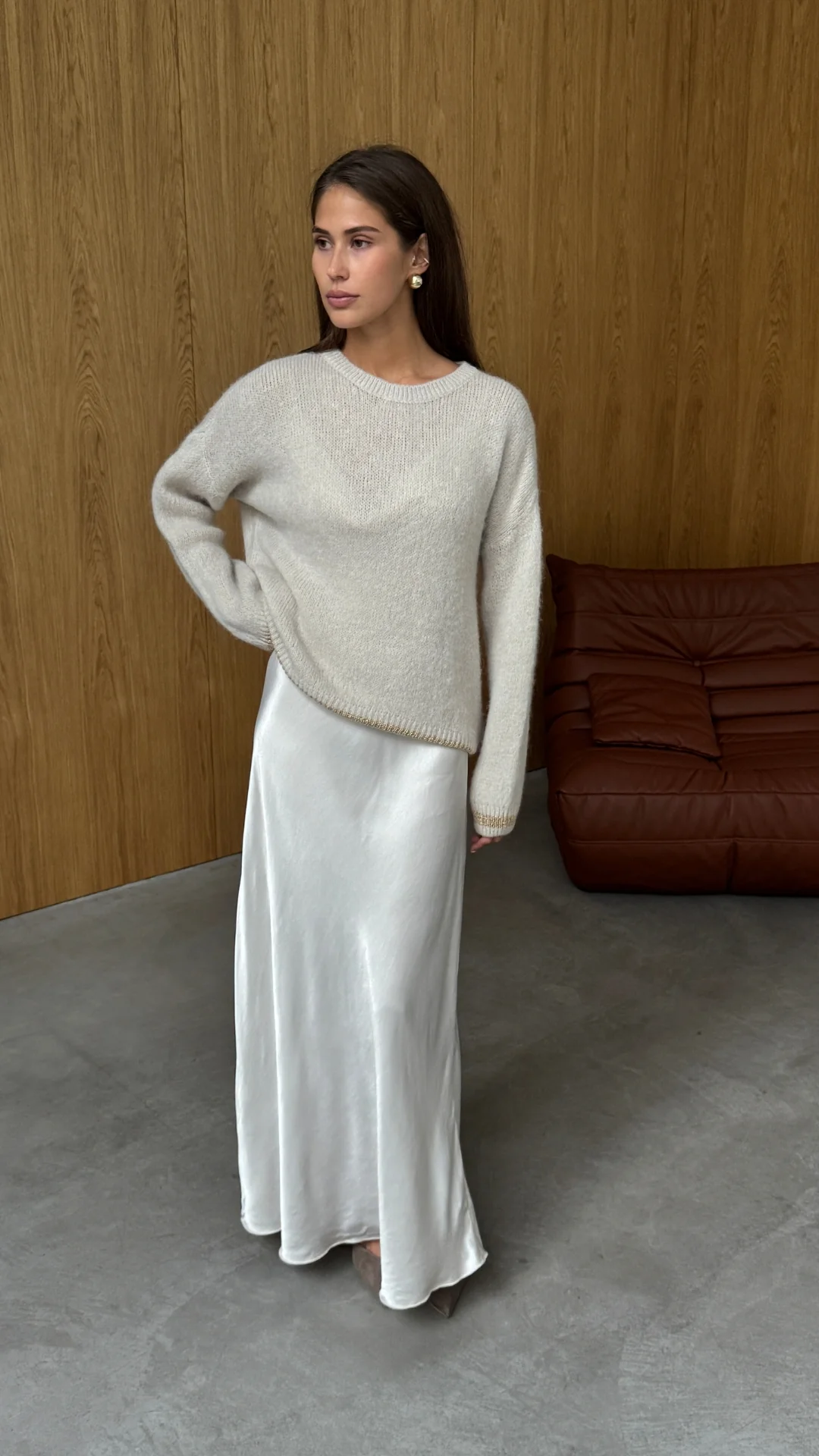 Noelle Sweater - Taupe - Image 12