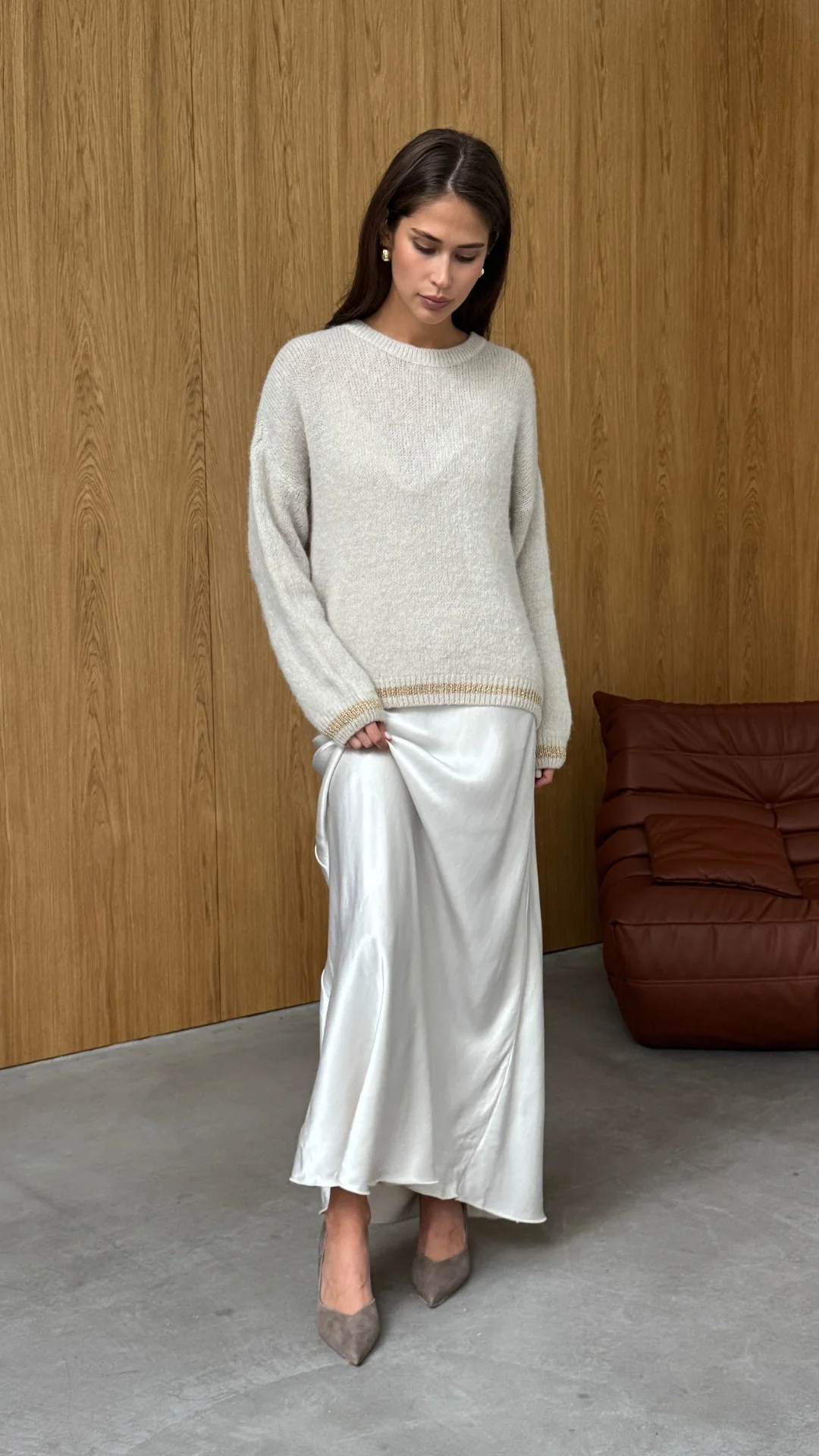 Noelle Sweater - Taupe - Image 2