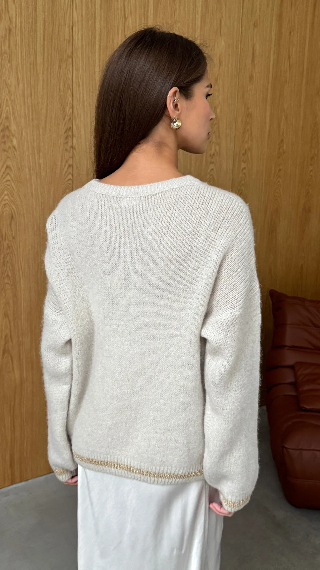 Noelle Sweater - Taupe - Image 5