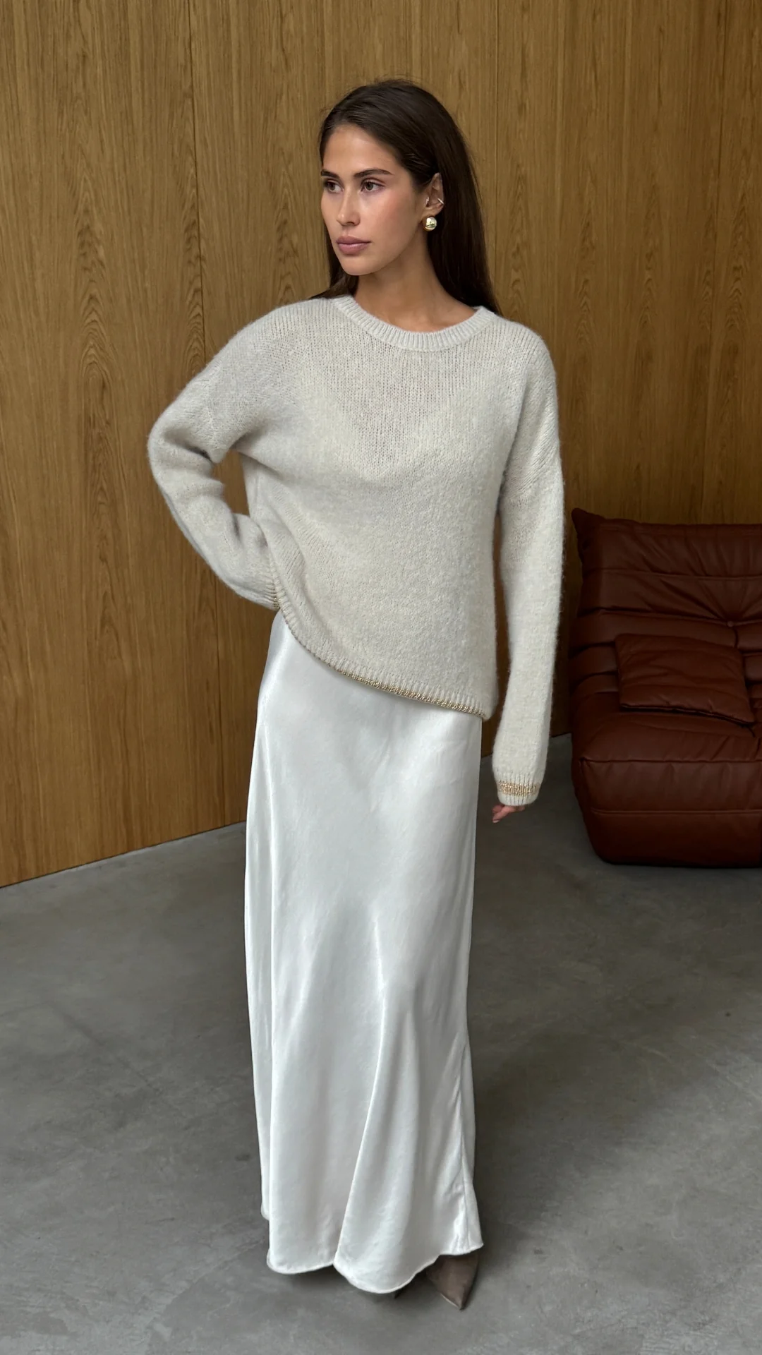Noelle Sweater - Taupe - Image 8