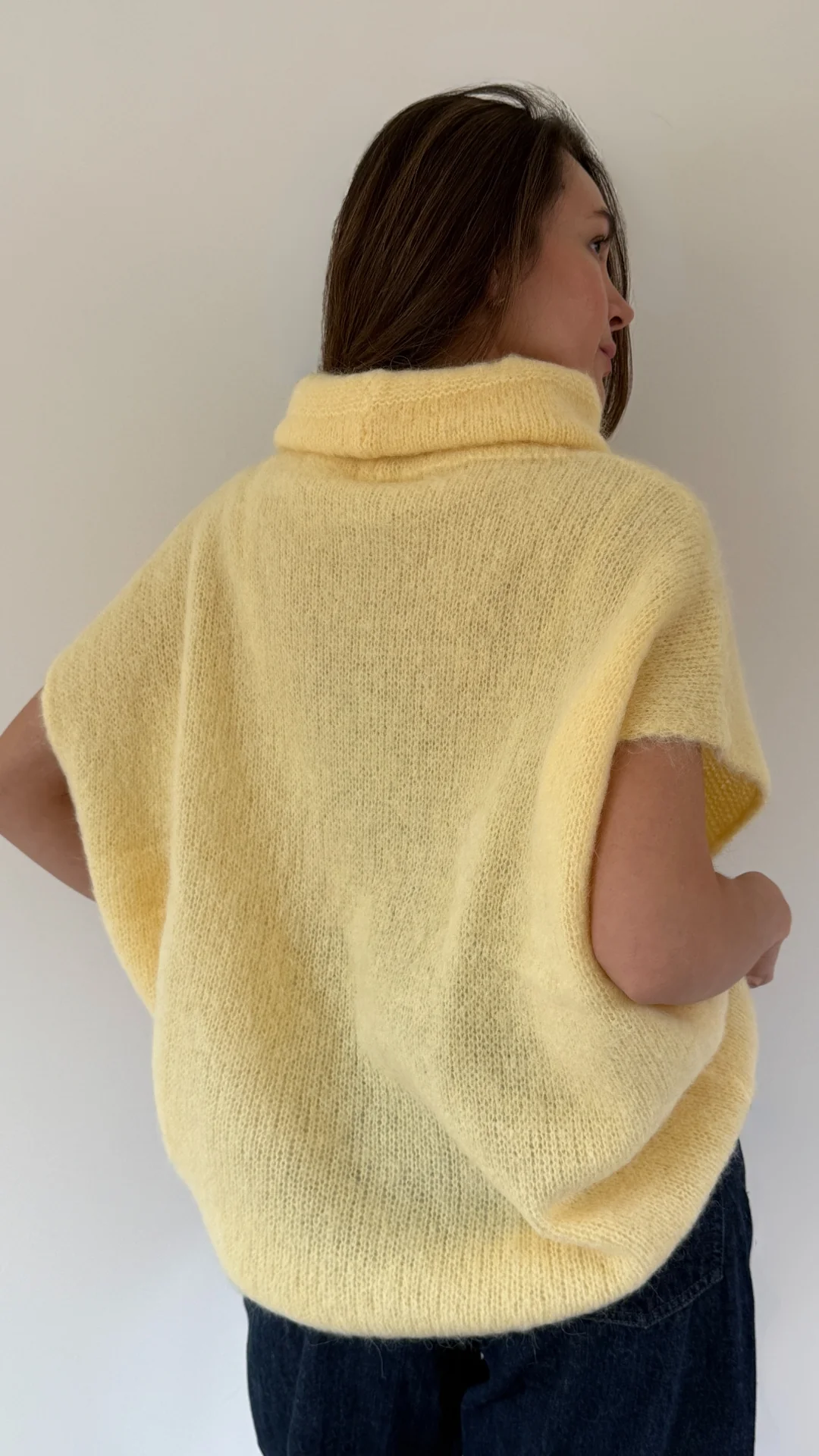 Rhonda Roll Neck Alpaca Sweater - Soft Yellow - Image 5
