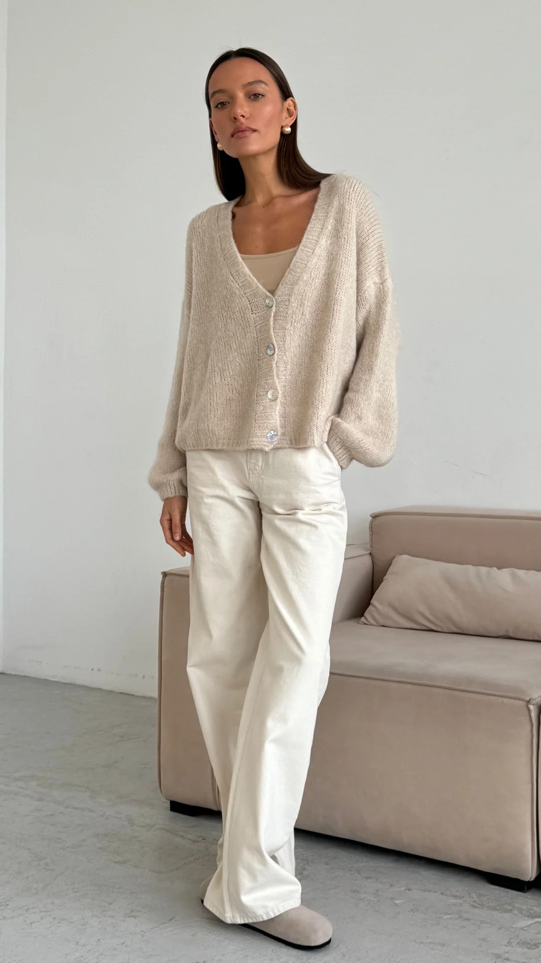 Ruby Cardigan - Stone - Image 5