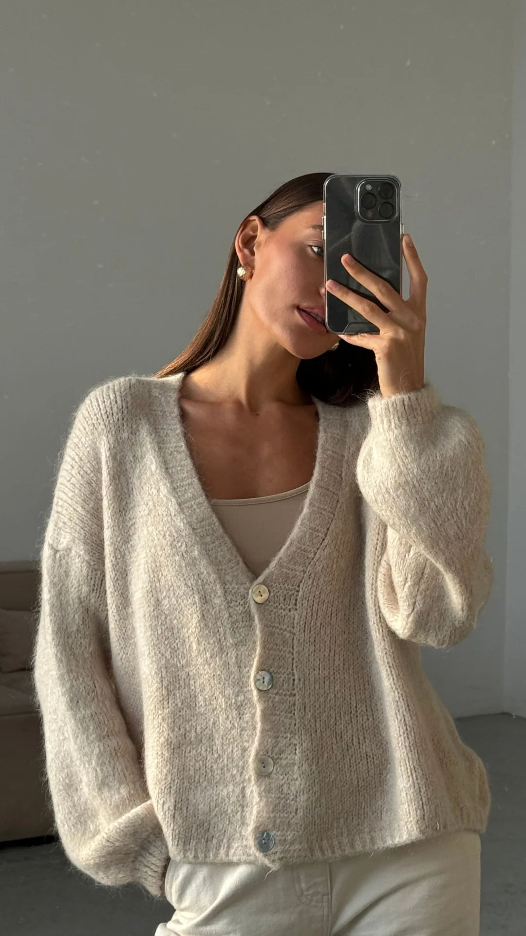 Ruby Cardigan - Stone - Image 8
