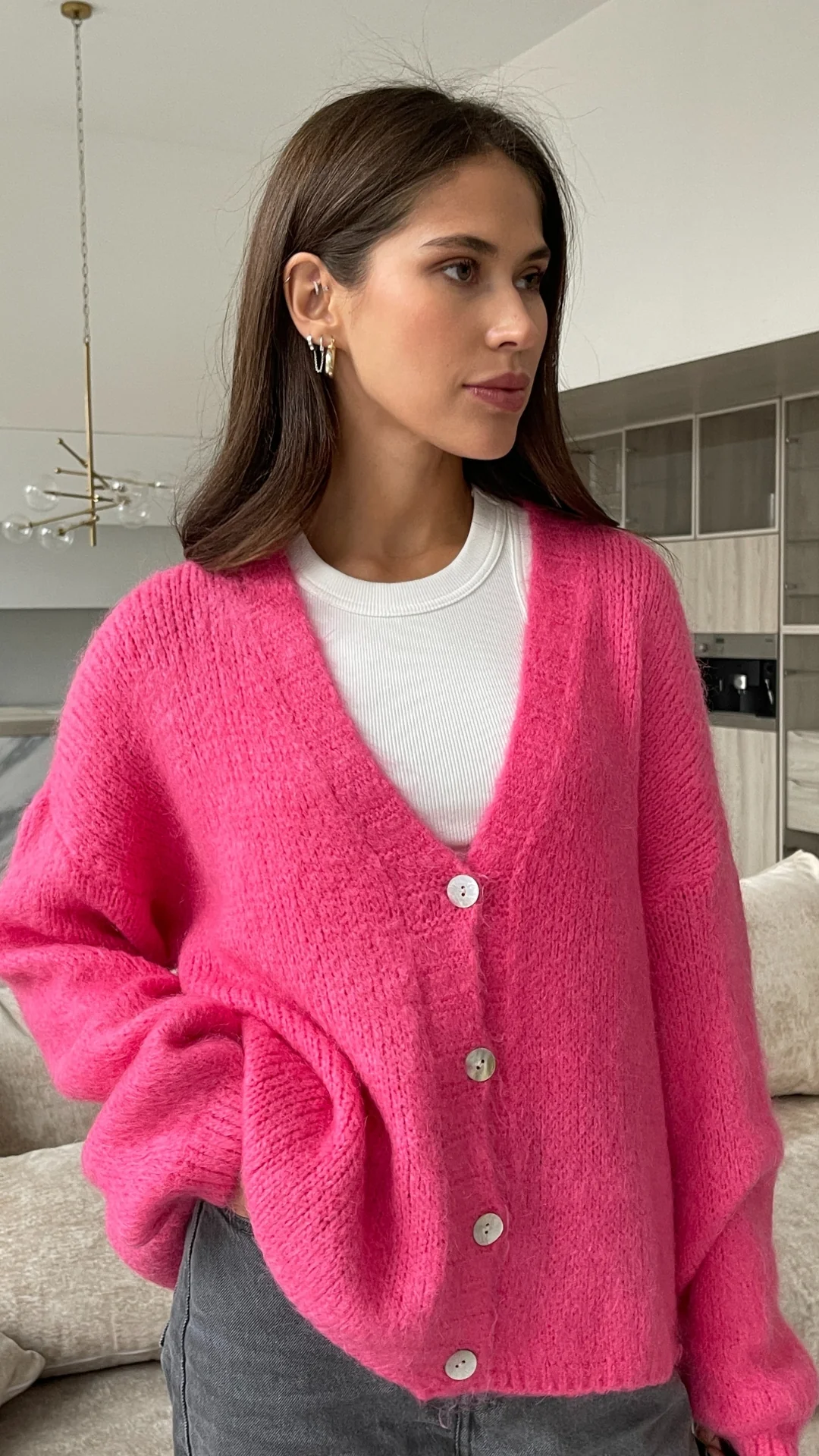 Ruby Cardigan - Candy Pink - Image 4