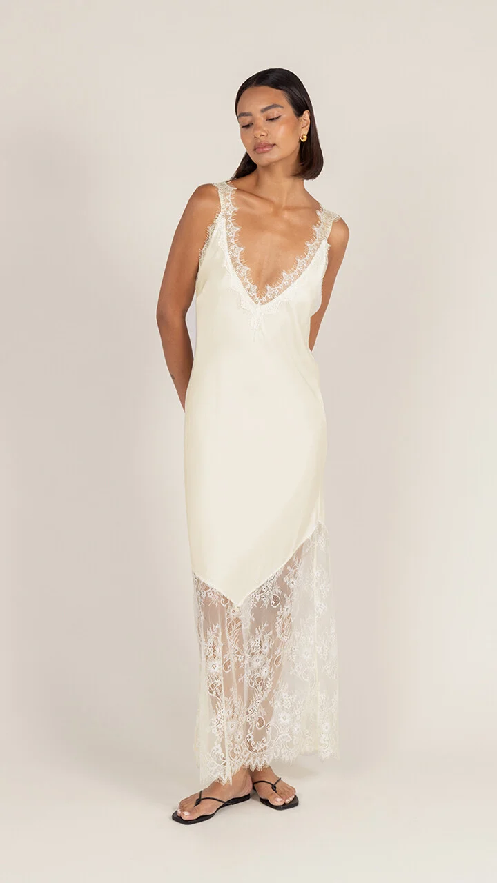 Solange Slip Dress - Butter Yellow - Image 2