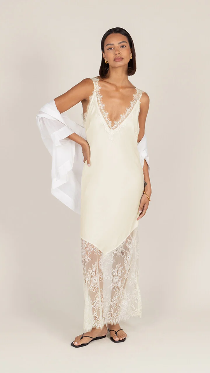 Solange Slip Dress - Butter Yellow - Image 9