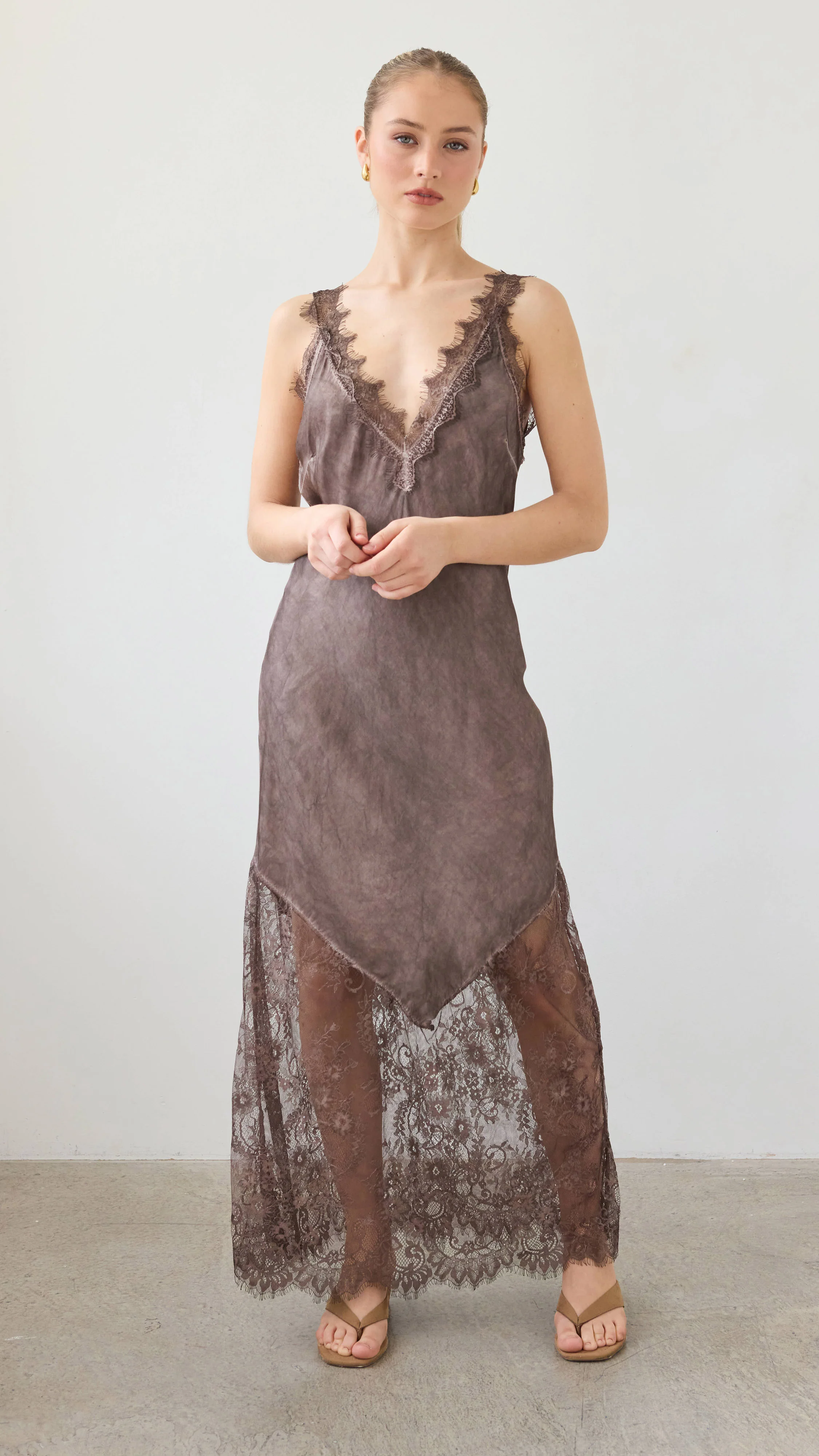 Solange Slip Dress - Espresso - Image 13