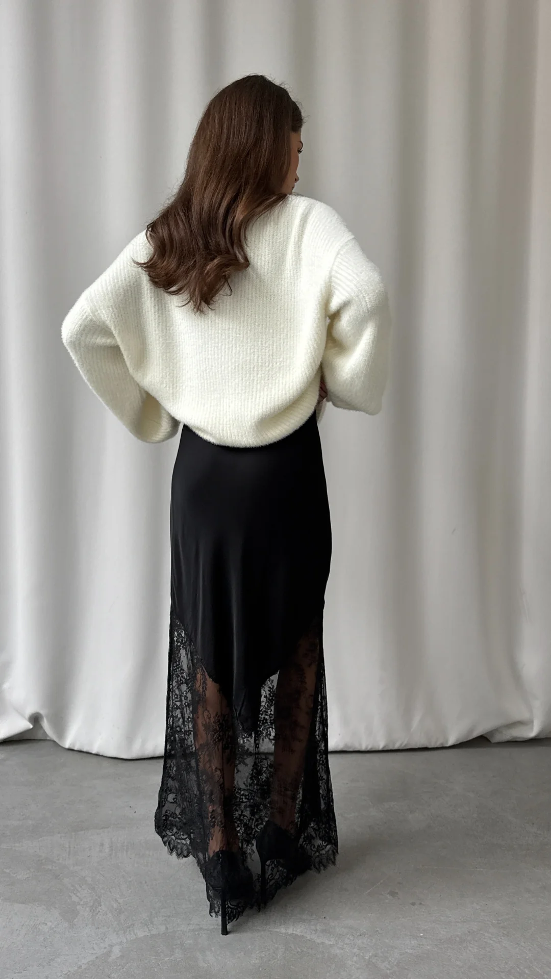 Solene Lace Skirt - Black - Image 11