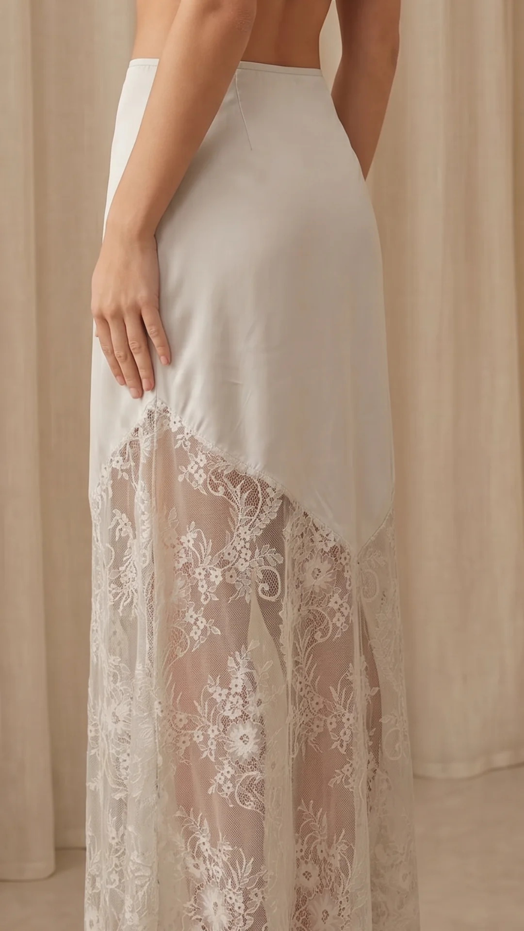 Solene Lace Skirt - Moonbeam - Image 5