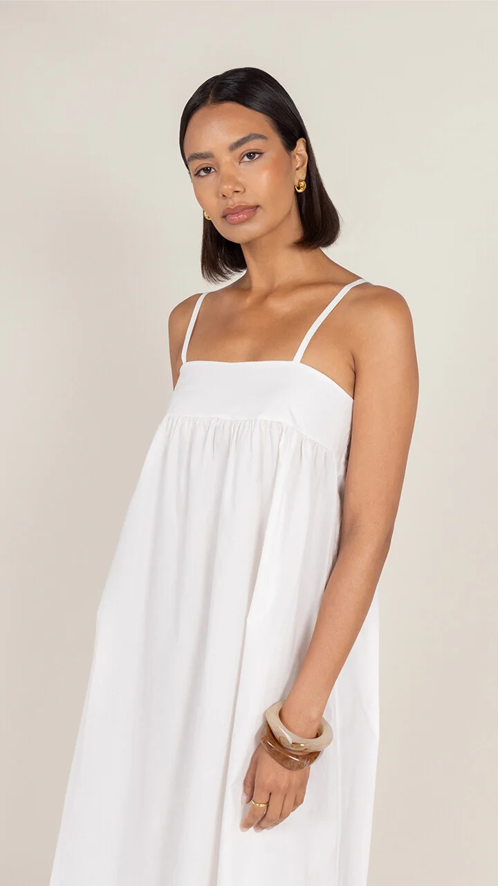 Tara Cotton Dress - White - Image 7