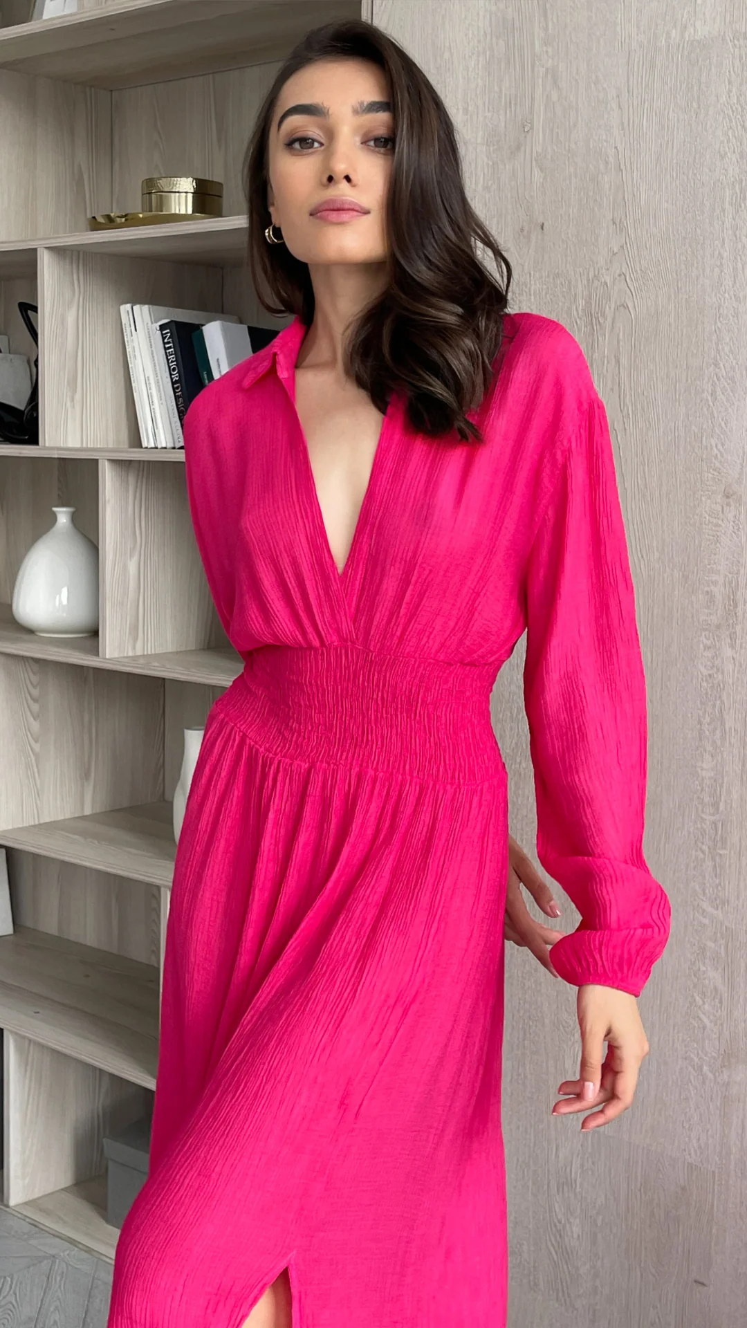 Thea Dress - Fuchsia - Image 5
