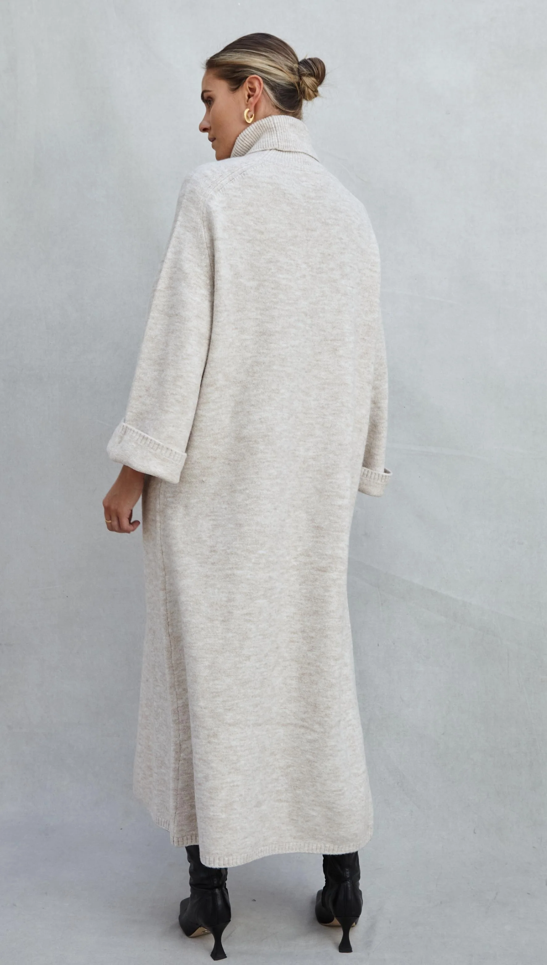 Vivienne Sweater Dress - Sand - Image 4